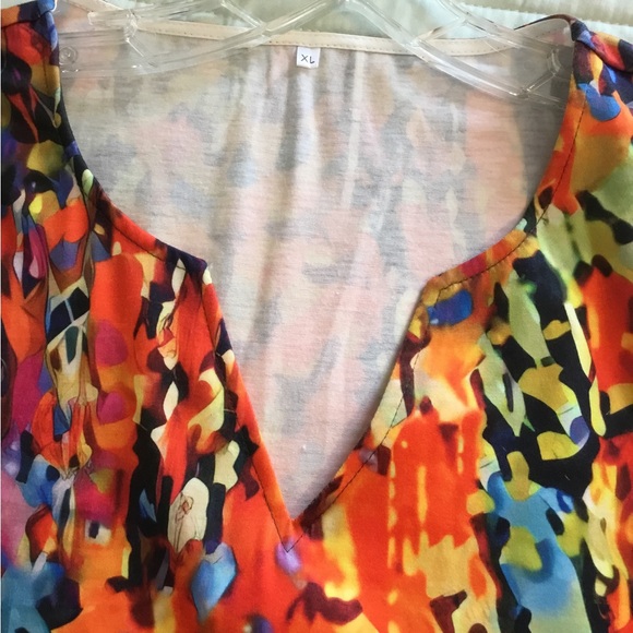 SHIFT DRESS XL Midi Stretchy pull over 100% polyester. Half sleeve. Lightweight. - Picture 2 of 9